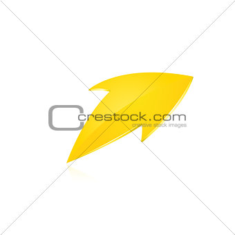 Yellow arrow. Vector