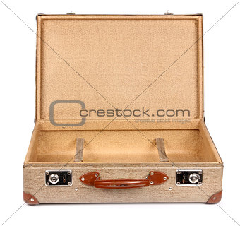 Vintage suitcase opened front