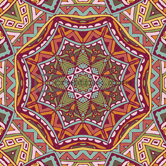 Festive colorful mandala star pattern