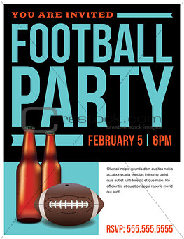 American Football Party Flyer Template