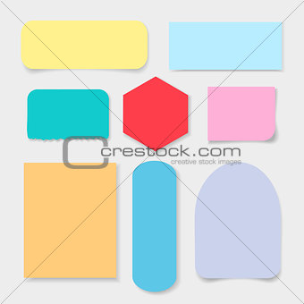 Vector color paper on a light background