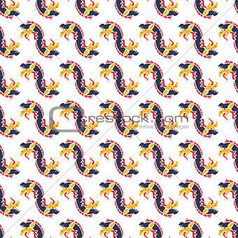 Seamless pattern with dragons
