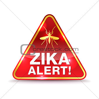 Zika Virus Alert Icon Illustration