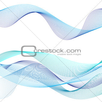 Graphic blue waves