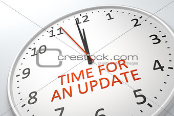 clock with text time for an update
