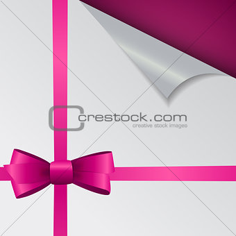 Papers with Different Corner, Bow and Ribbon and Place for Your 