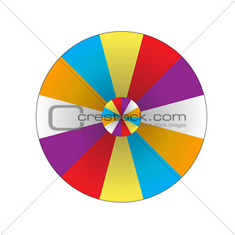 Happy colorful wheel of fortune. vector Illustration.
