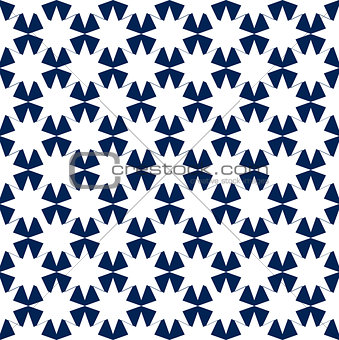 Blue and White Hypnotic Background Seamless Pattern.