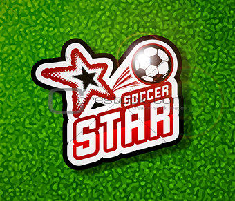 Soccer badge logo template, football design.