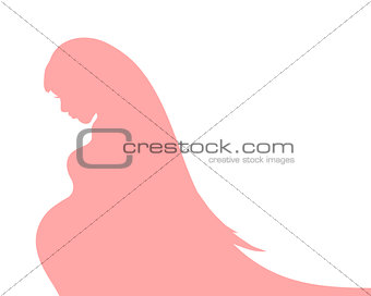Abstract background with pregnant woman silhouette for your design