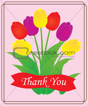 Tulips Thank You Card