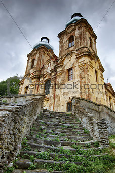 The Church of the Visitation in former village Skoky - abandoned