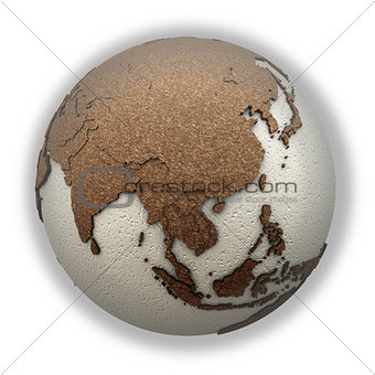 Southeast Asia on light Earth