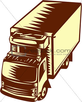 Refrigerated Truck Woodcut