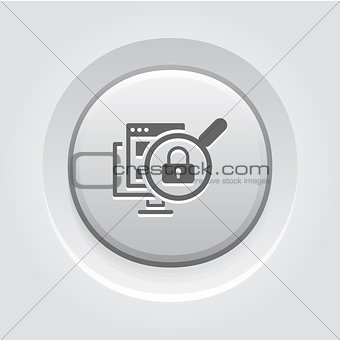 Cyber Security Icon. Flat Design.
