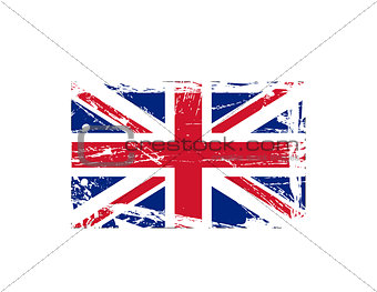 Grunge British ink splattered flag vectors