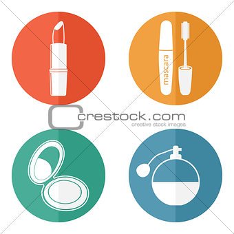 Beauty and makeup icons vector