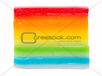 asian steamed rainbow layered rice cake