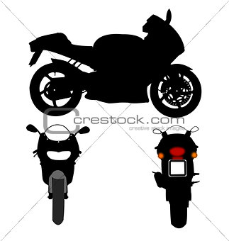 Colection of Motorcycle Vector Silhouettes