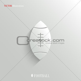 Football icon - vector white app button