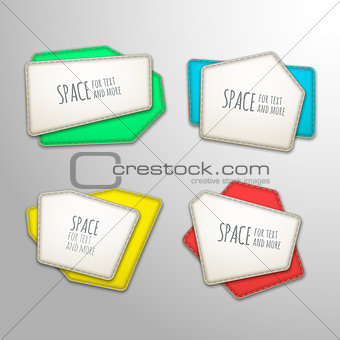 vector patch banners