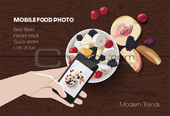 Mobile food photo scene