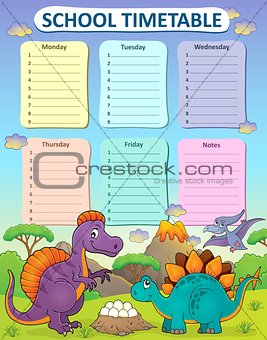 Weekly school timetable thematics 2
