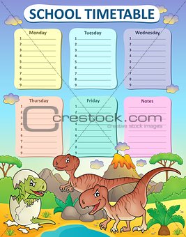 Weekly school timetable thematics 3
