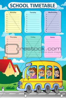 Weekly school timetable theme 8