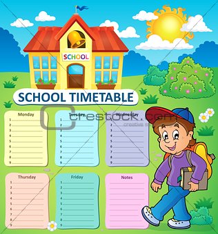 Weekly school timetable topic 2