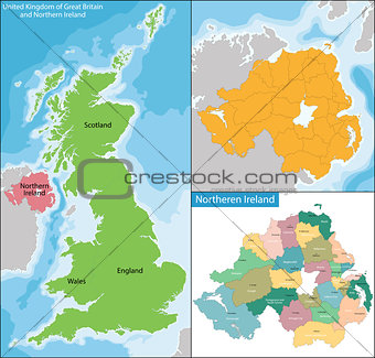 Northern Ireland map