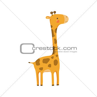 Giraffe Realistic Childish Illustration