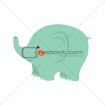 Elephant Stylized Childish Illustration