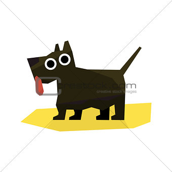 Small Black Terrier Dog