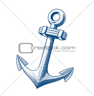 Ship anchor. Tattoo.