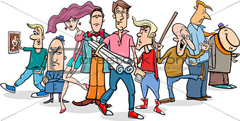 cartoon people group