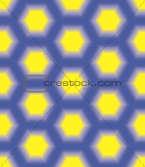 blue honeycomb on a yellow background