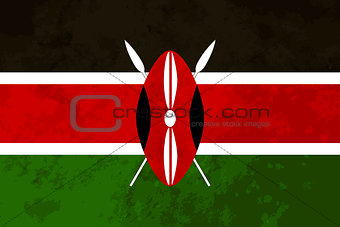 True proportions Kenya flag with texture