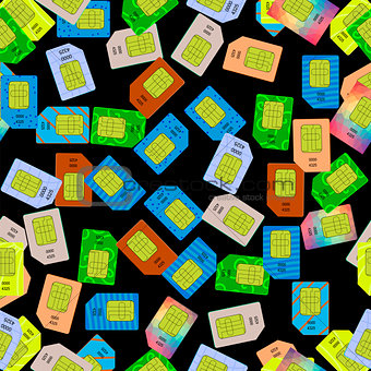 SIM Cards Seamless Pattern
