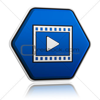 video player sign button 3D illustration