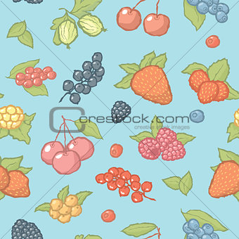 Seamless berries pattern