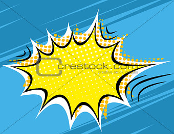 Grunge Retro Comic Book Speech Bubbles. Vector Illustration on Strip Background. Talking Clouds and Sounds