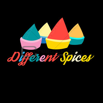 Illustration of colorful spices 