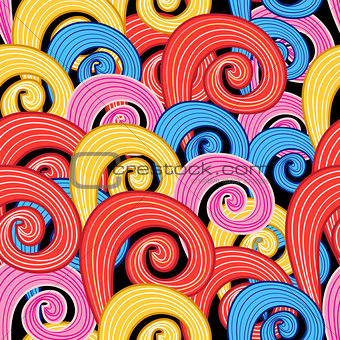 Pattern multicolored swirls
