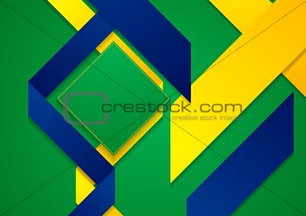 Vector bright background in Brazilian colors
