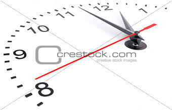 Clock and timestamp with numbers