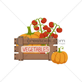 Vegetables In Wooden Crate