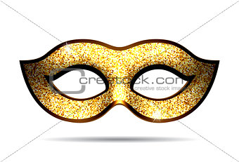 Gold carnival mask