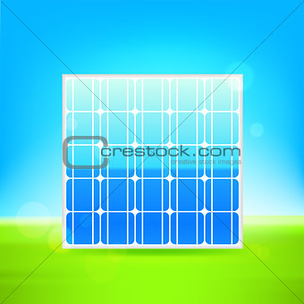 Solar panel vector icon.