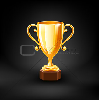 Gold Trophy Cup. Vector